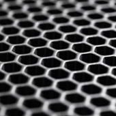Scientists anchored an ultra-thin silicon nitride film on a honeycomb framework to provide a cell with membranes on either side. 